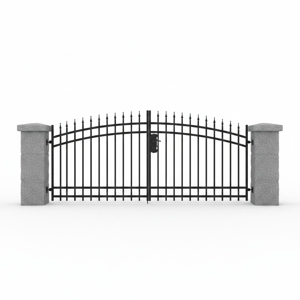 Entrance gate electric swing gates handmade per 1m wrought iron gate #058 New