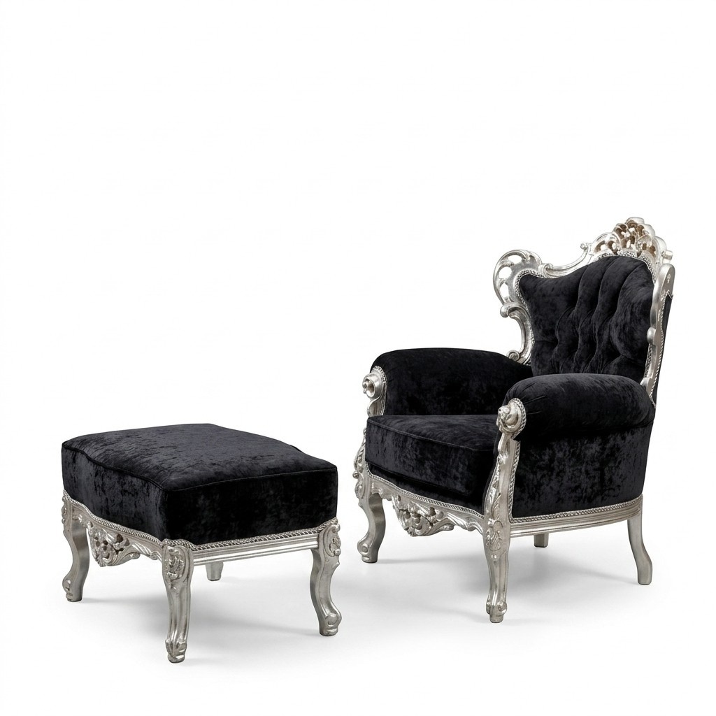 Elegant Armchair Couch Sofa Upholstery TV Armchair Baroque Rococo Luxury 1 Seater