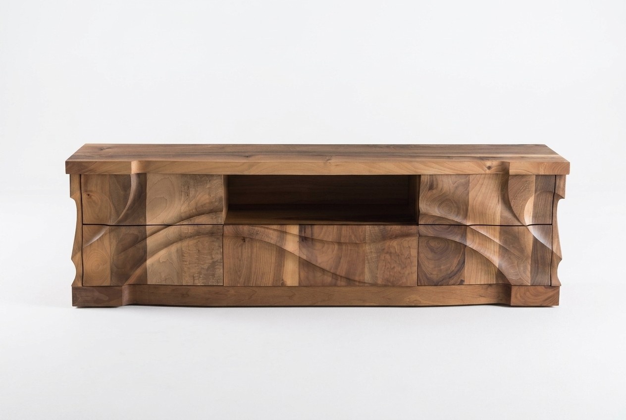 Elegant brown wooden console furniture in a timeless design.
