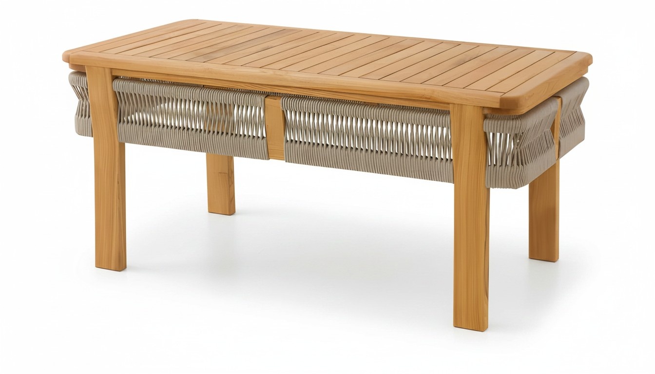 Elegant wooden dining table in brown for a modern home.