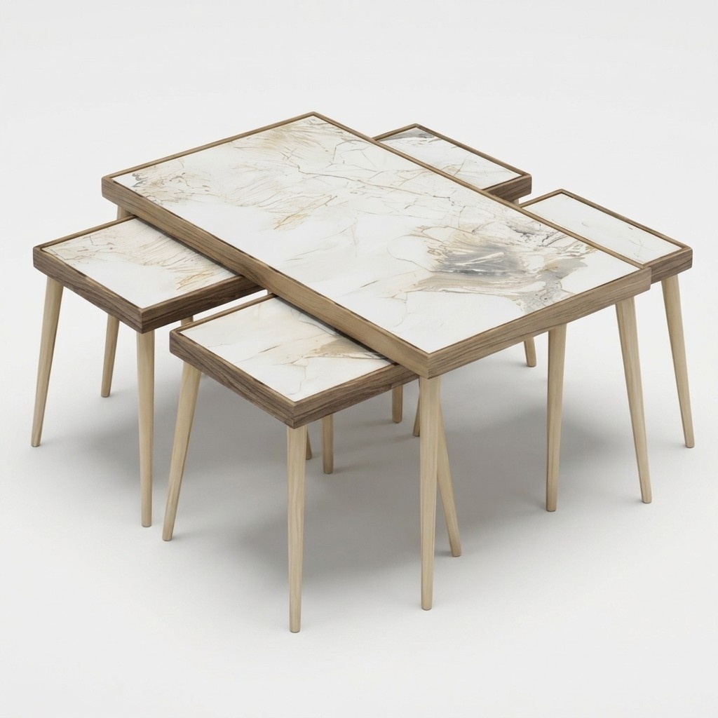 Modern gray side table made of wood