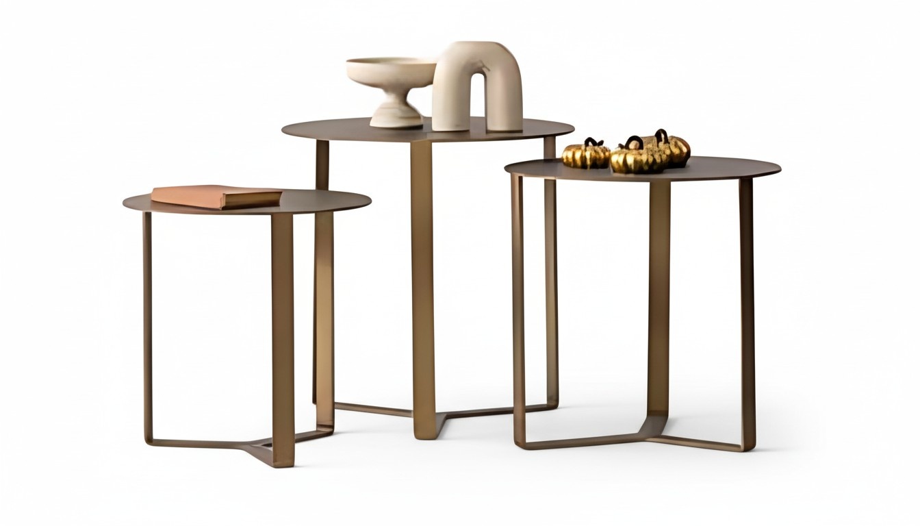 Elegant table with two side tables – stylish & modern coffee table