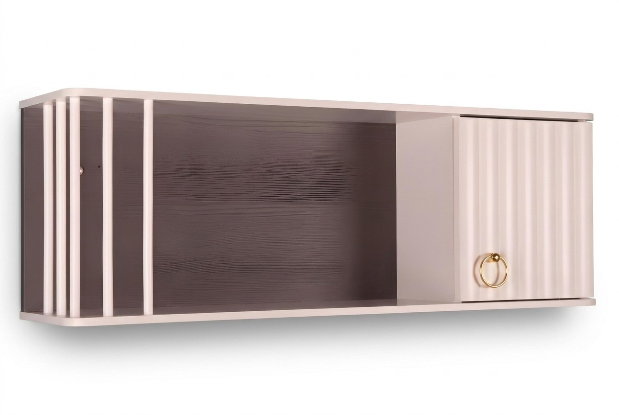 Elegant white wall module made of wood for a modern home.