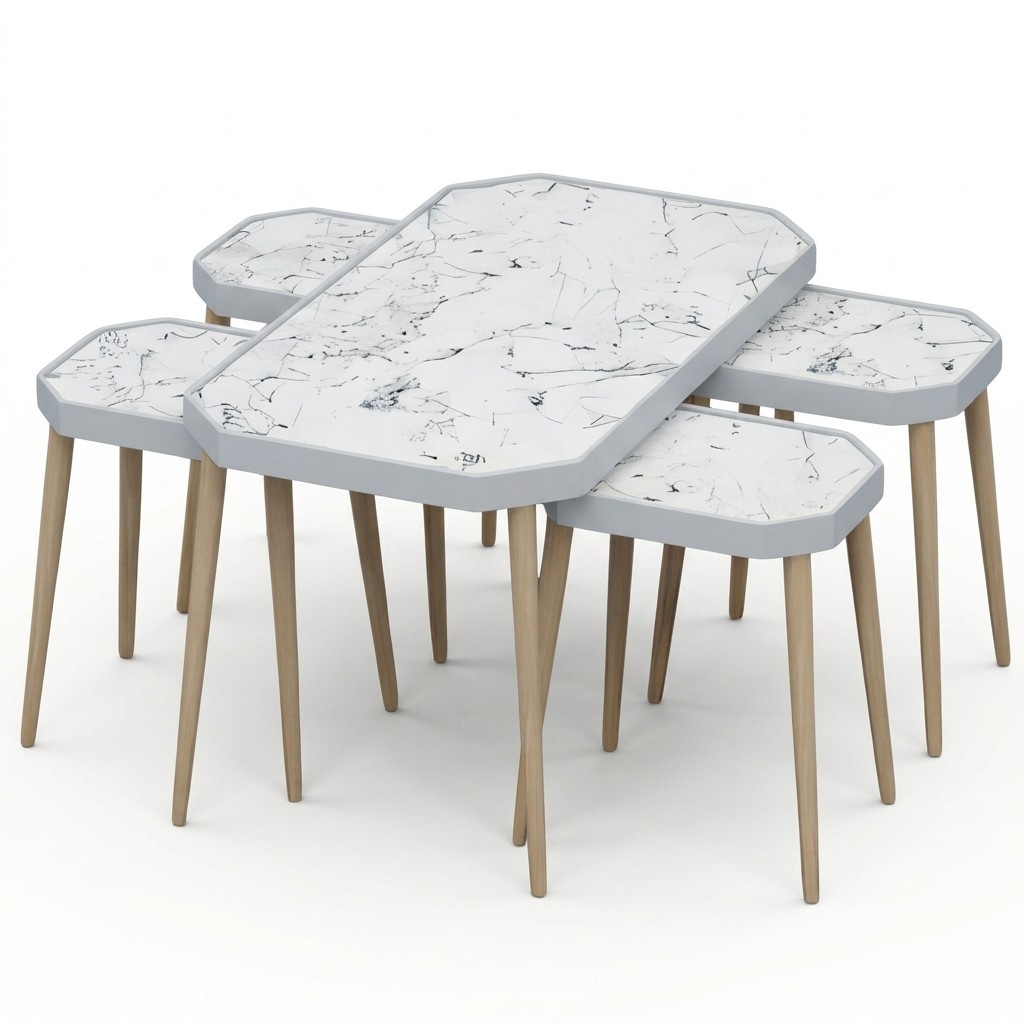 Modern black coffee table made of wood with elegant design