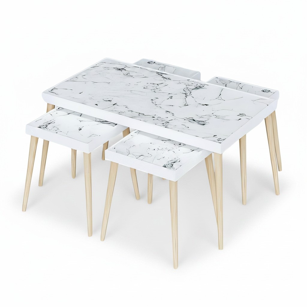 Elegant black coffee table made of wood for modern living room