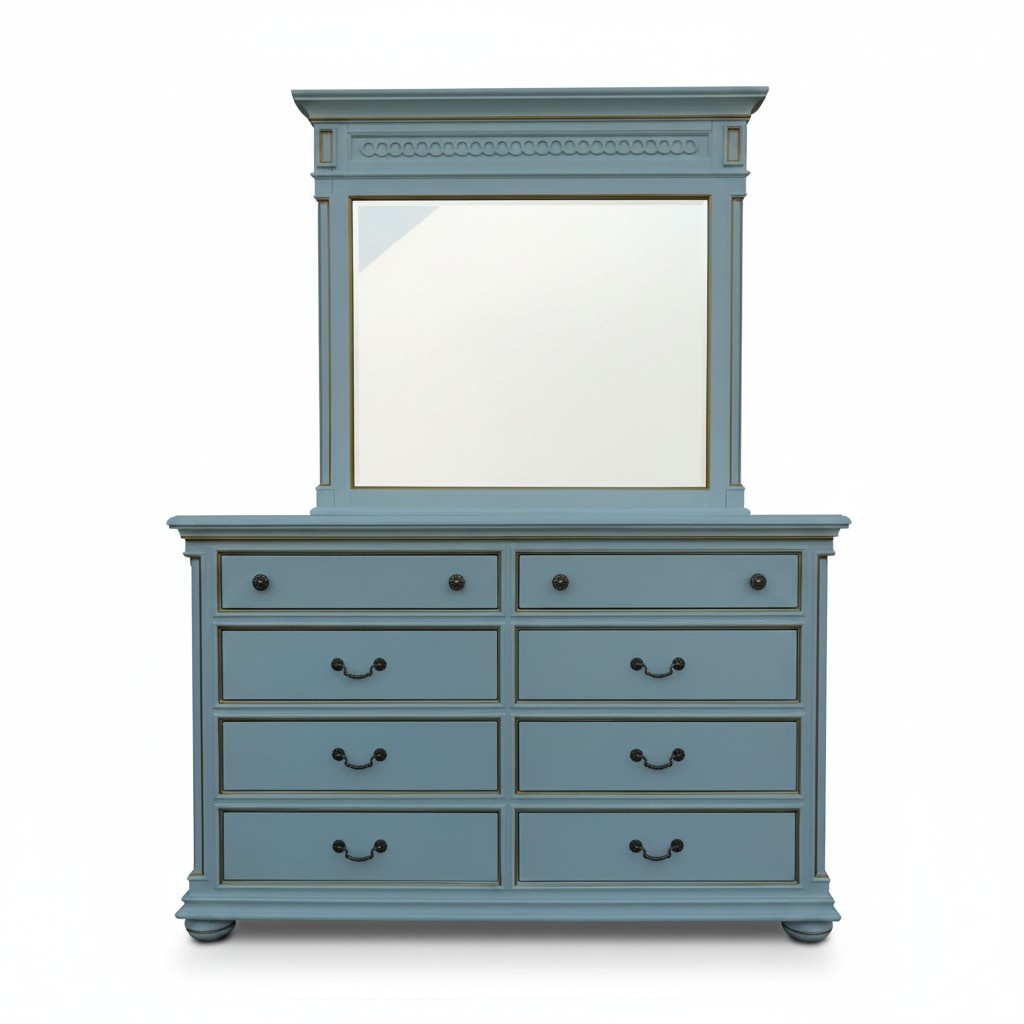 Elegant Style Furniture Bedroom Chest of Drawers Classic Sideboard with Mirror