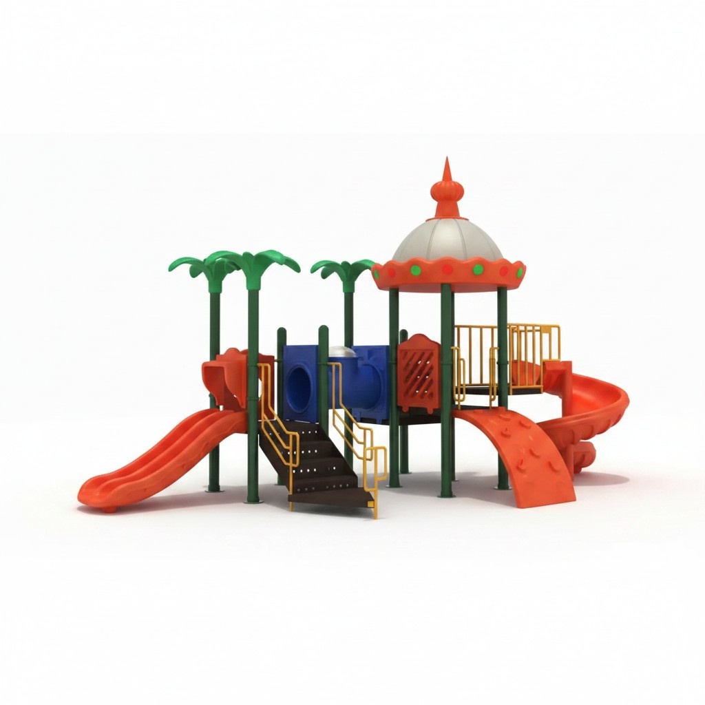 Entertainment for children Play tower with slide Climbing tower Playground
