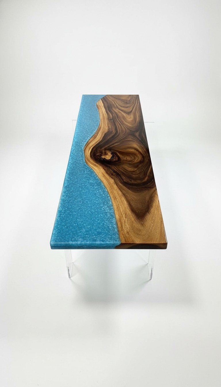 epoxy resin dining table real wood solid furniture waterfall epoxy table furniture new