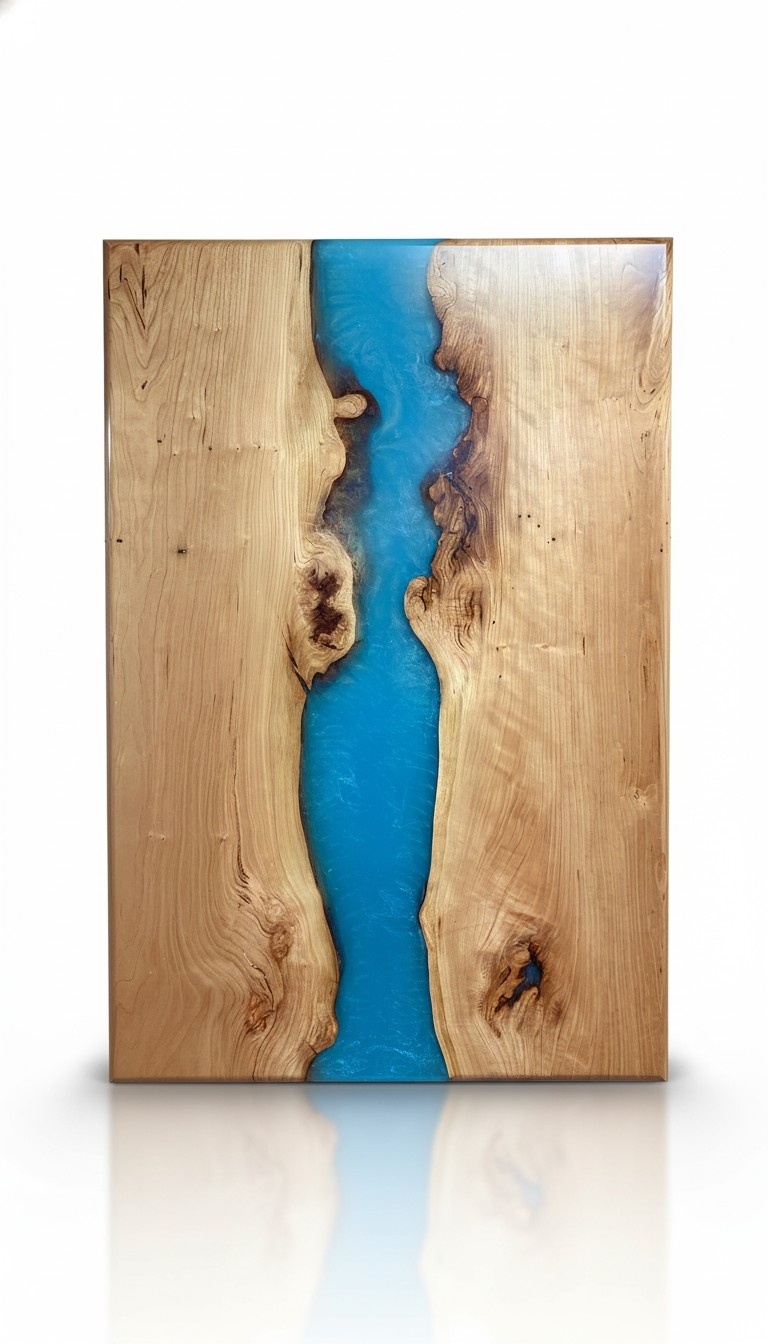 Epoxy resin dining table real solid wood furniture waterfall epoxy table 200x90 New