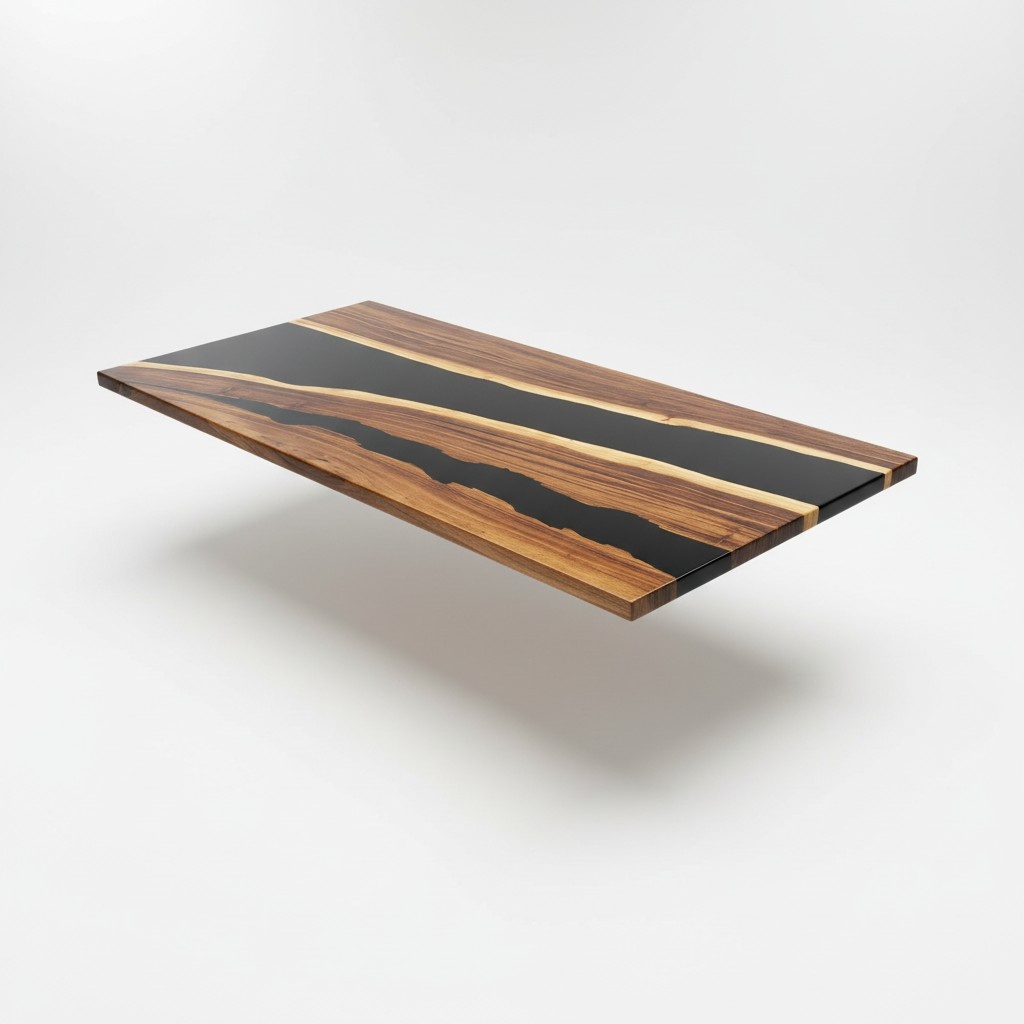 Epoxy resin dining table real solid wood furniture waterfall epoxy table 200x90 New