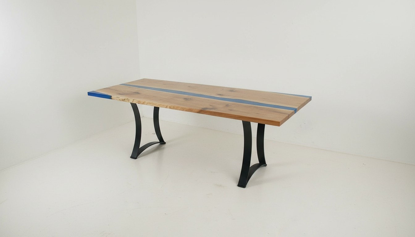 Epoxy resin dining table real wood furniture waterfall epoxy table casting resin massive