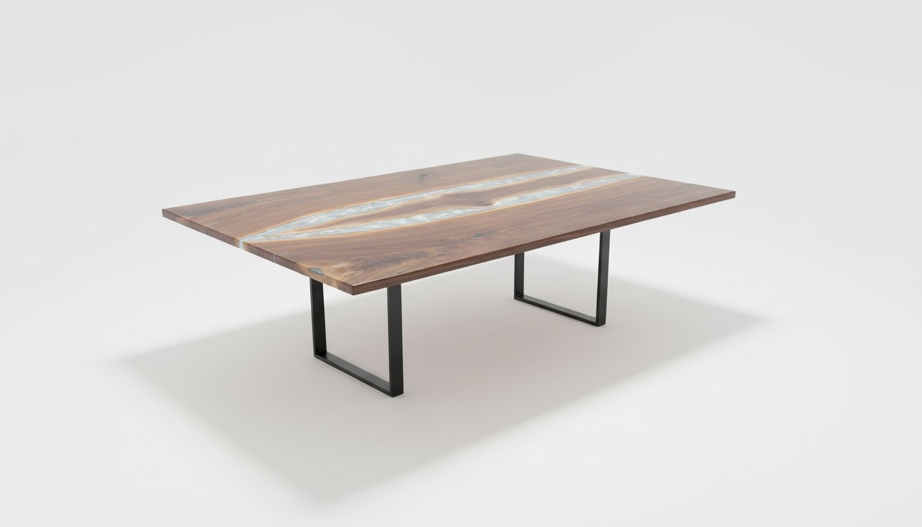 Epoxy resin dining table real wood solid furniture waterfall epoxy table casting resin
