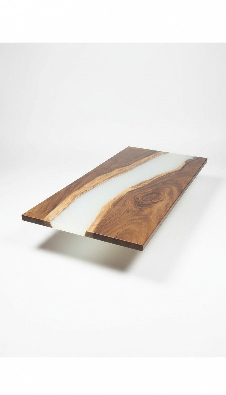 Epoxy Resin Dining Table Real Wood Solid Furniture Waterfall Epoxy Table Casting Resin