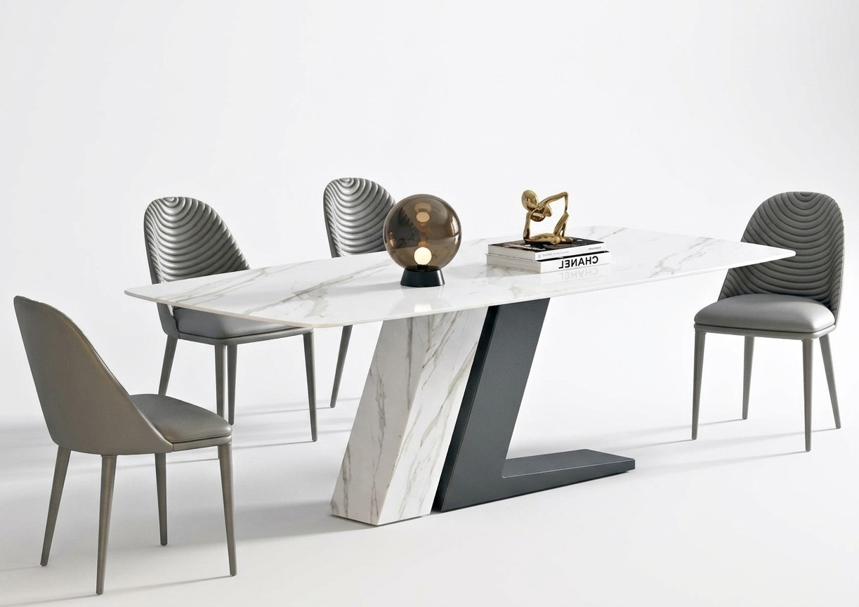 Dining table marble bonzen tables living room Italy luxury designer stainless steel new