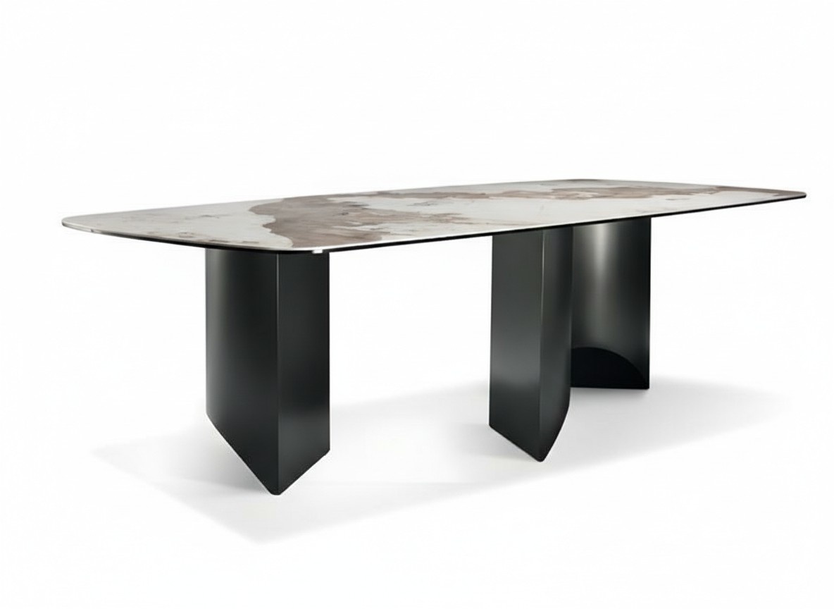 Beige dining table modern luxury table elegant design