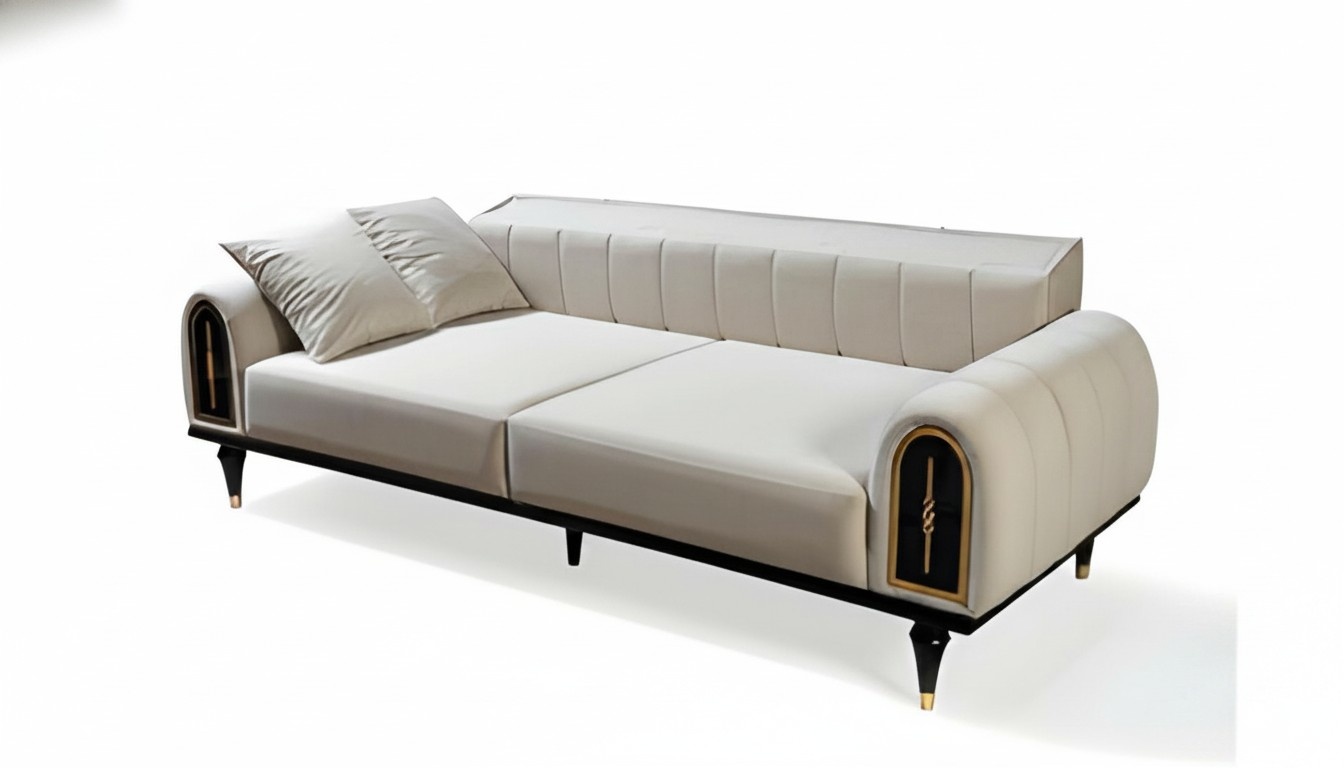 Exclusive 3-Seater Modern Living Room Fabric Sofa Designer Seating Couch