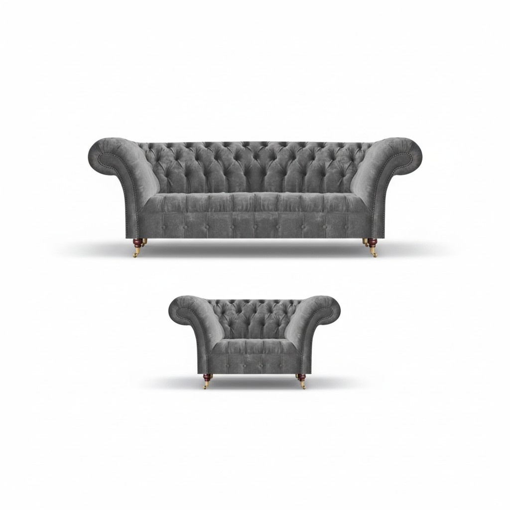 Exclusive Chesterfield upholstered sofas designer armchairs living room furniture
