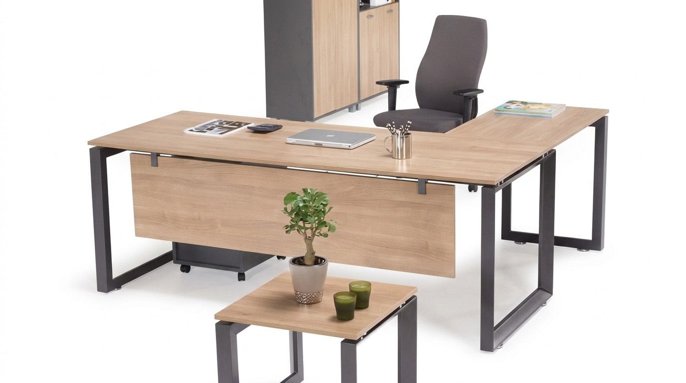 Exclusive corner desk office furniture brown corner desk study new