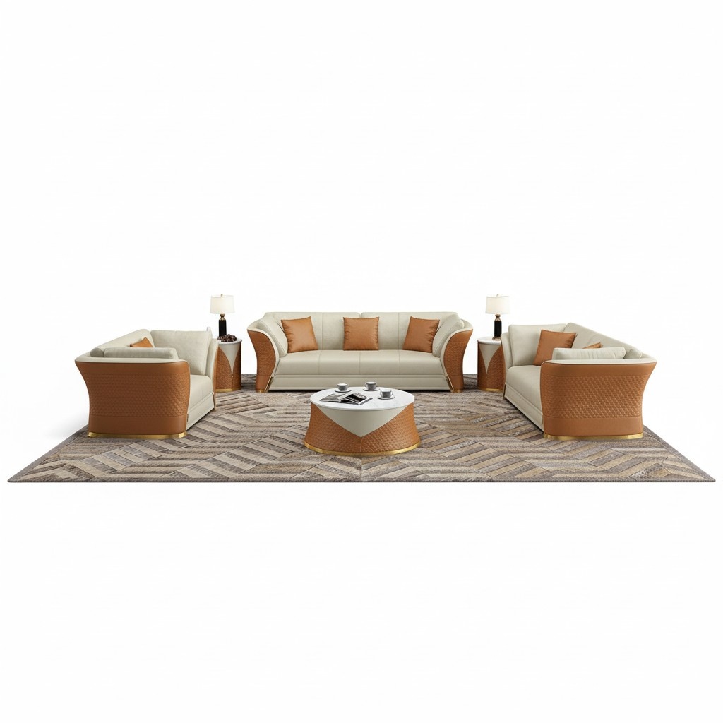 Exclusive designer furniture 32-seater living area couch upholstery set 2-piece.