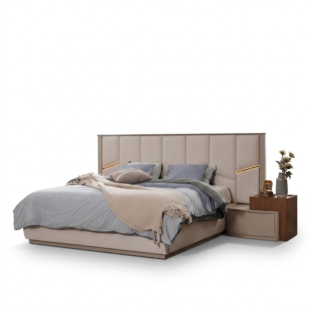 Exclusive double bed upholstered beds bedroom modern furnishings