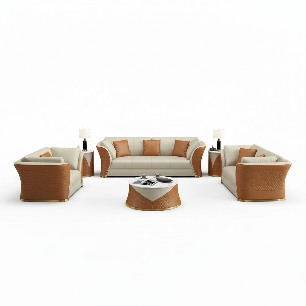 Exclusive leather sofa couch seat cushion set 321 sofa couch landscape set