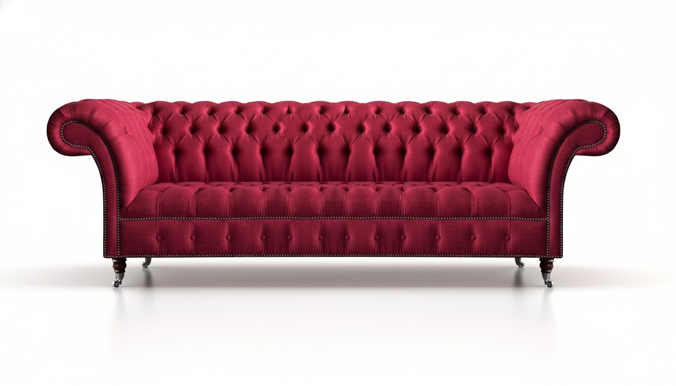 Exclusive pink Chesterfield couch living room 4-seater sofa elegant furniture