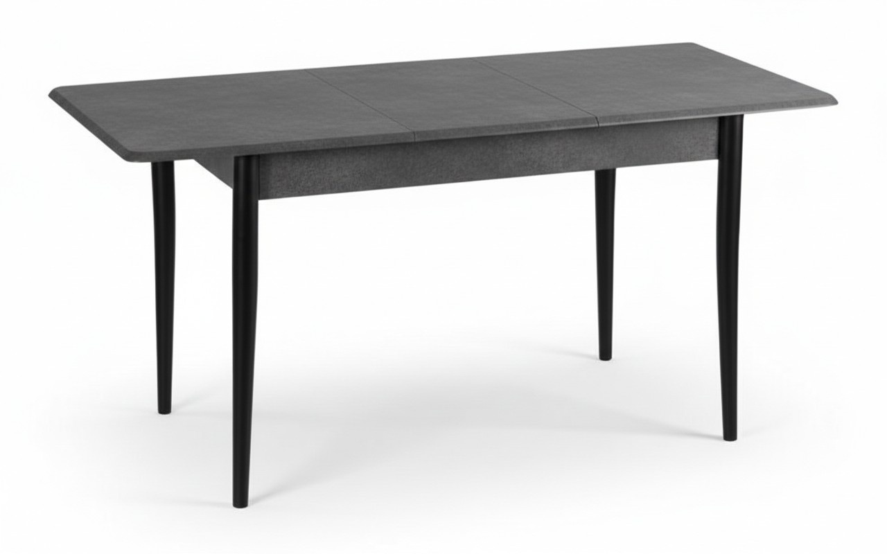Extendable dining table kitchen table graphite