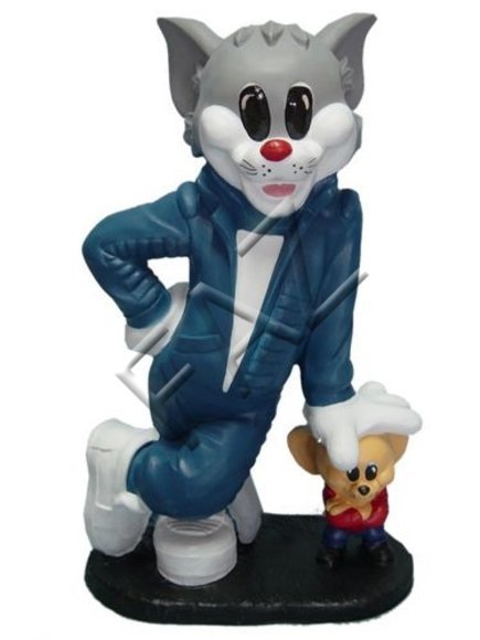 Design Cat Mouse Figurine Statue Sculpture Figures Sculptures Decoration New F9