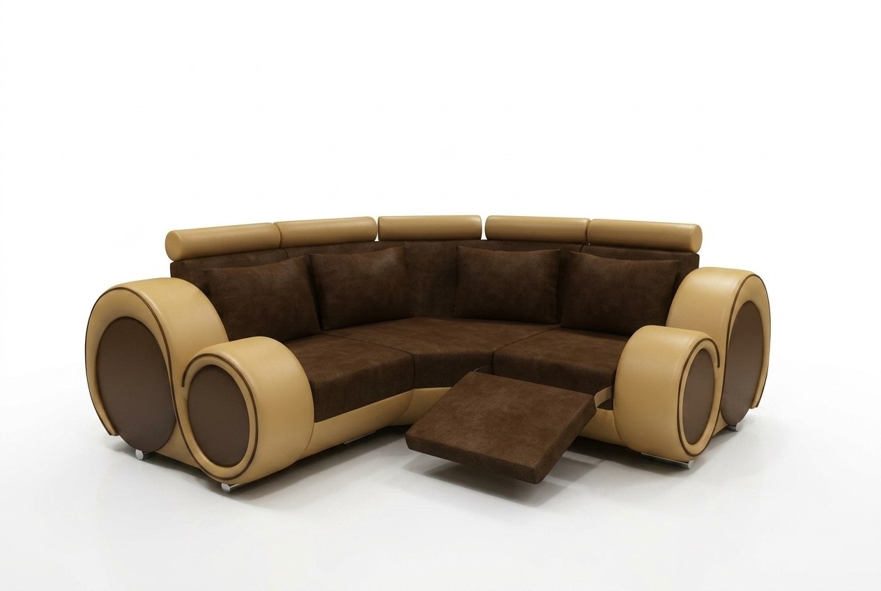 UPHOLSTERED SOFA LIVING AREA SOFA RECLINE FUNCTION COUCH CORNER SOFA Custom-made USB