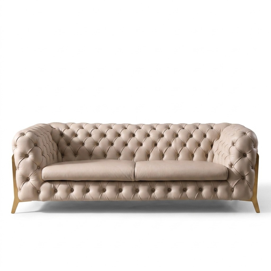 Faux Leather 3 Seater Sofa Living Landscape Relax Seat Design Couch Lounge Sofas