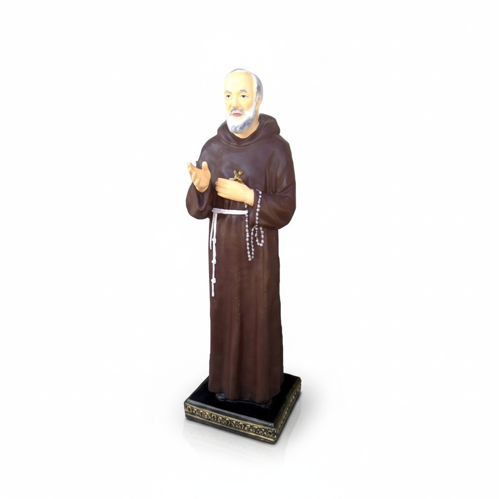 Decorative sculpture designed as a standing catholic monk 140cm