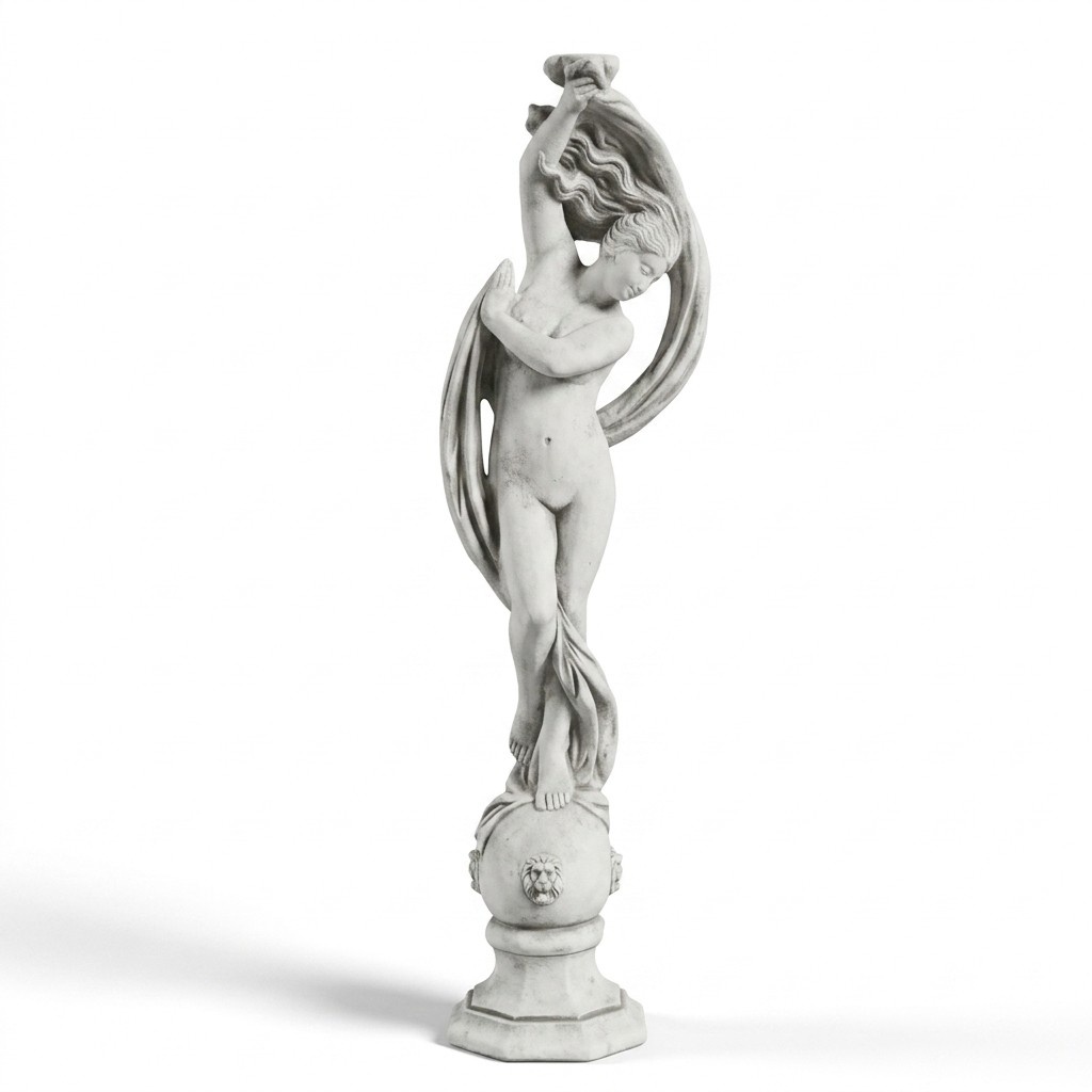 Garden decorative woman figure designer sculpture made of weather-resistant cement