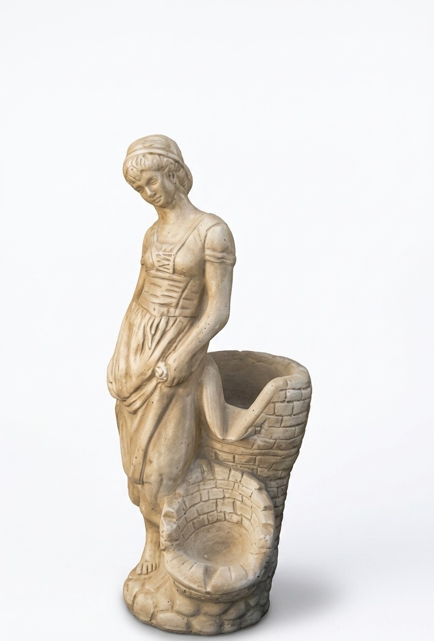 Decorative garden/outside woman fountain figure sculpture model - AMANDA made of weather-resistant cement