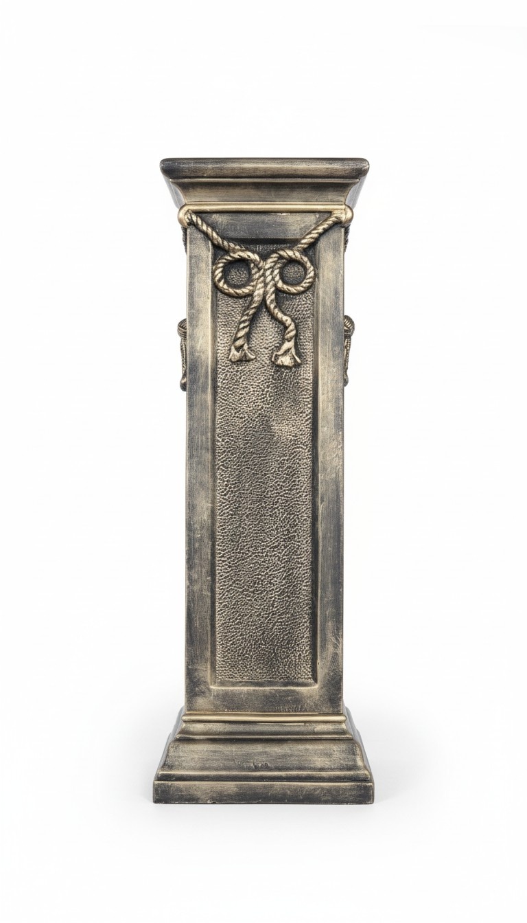 Ancient greek column stand stucco/acrylic sculpture 75cm high, model - 1029