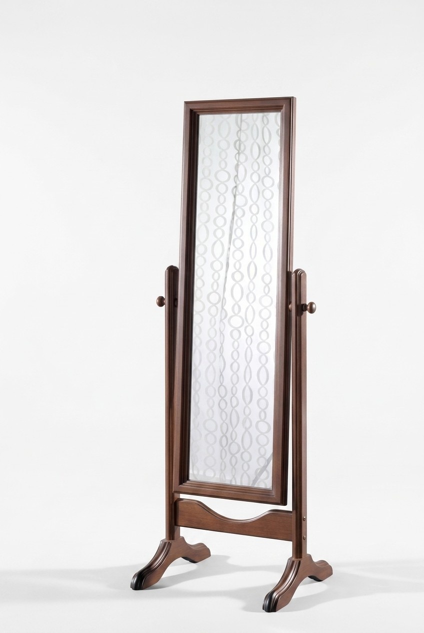 Floor mirror mirror bedroom wooden frame brown design 57x167