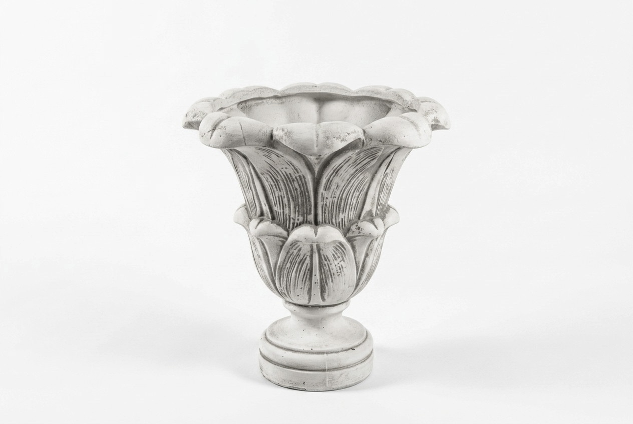 Flower Basket Flowers Vase Vessel Garden Terrace Decoration Statue Figures S104004
