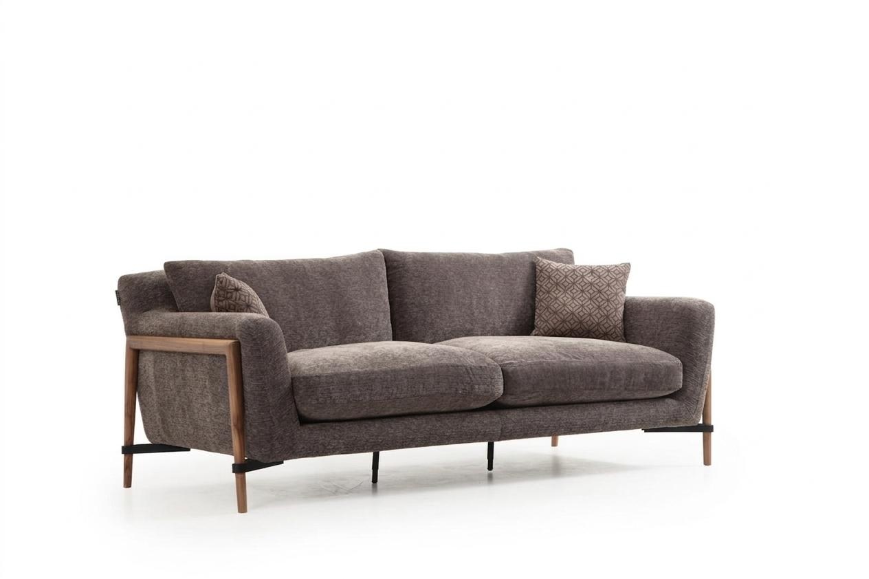 Four Seater Sofa 4 Seater Fabric Sofas Modern Design Living Room Grey