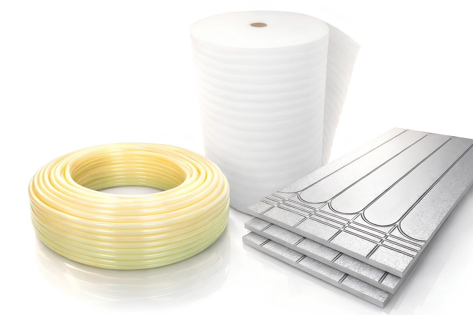 Underfloor heating complete set XPS insulation boards Heating pipe Impact sound insulation