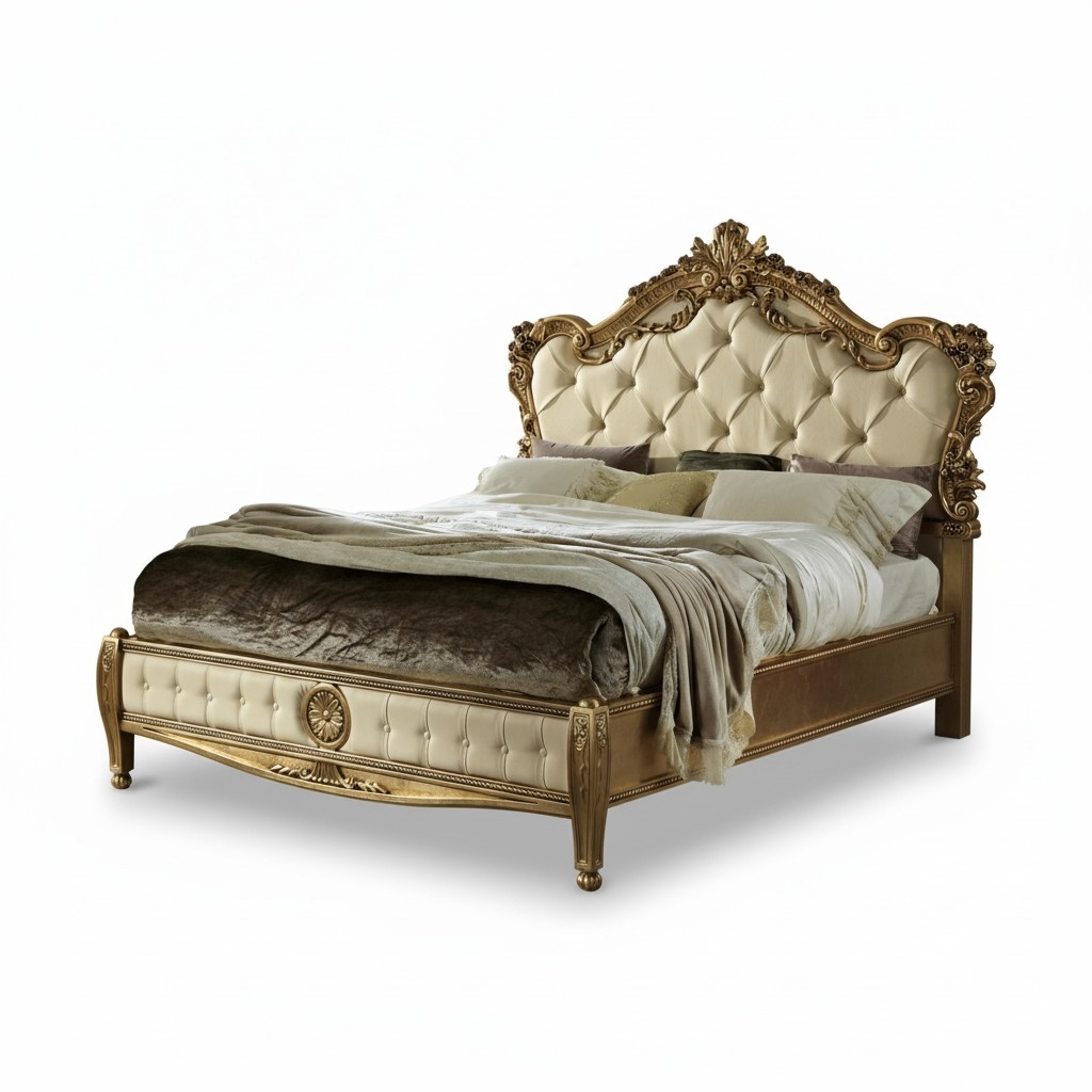 Furniture bed double bed wood bedroom design beds Chesterfield facility