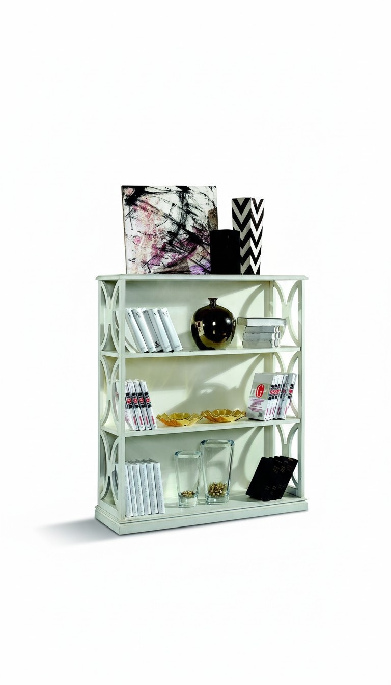 Classic bookcase Baroque style cabinet shelves Italian design