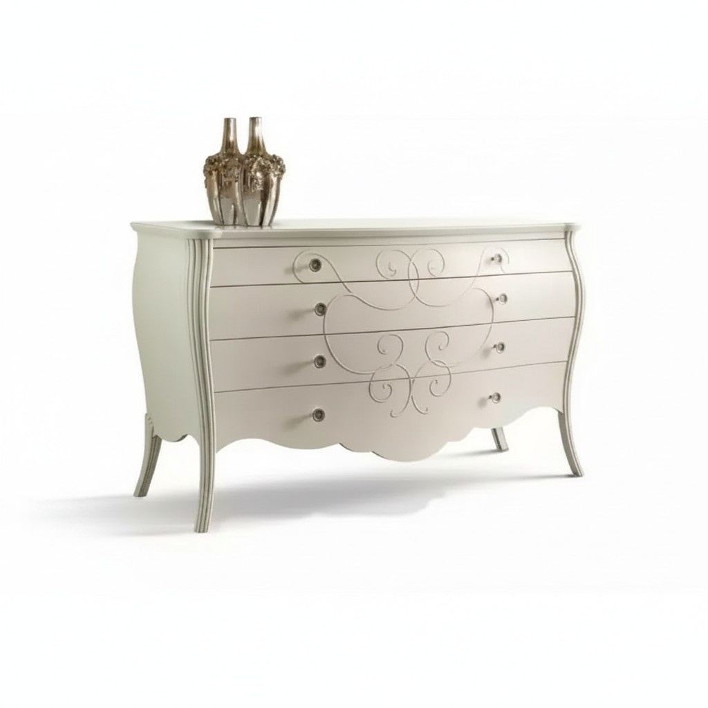 Furniture Design Classicе Chest Of Drawers White Luxury Wood New