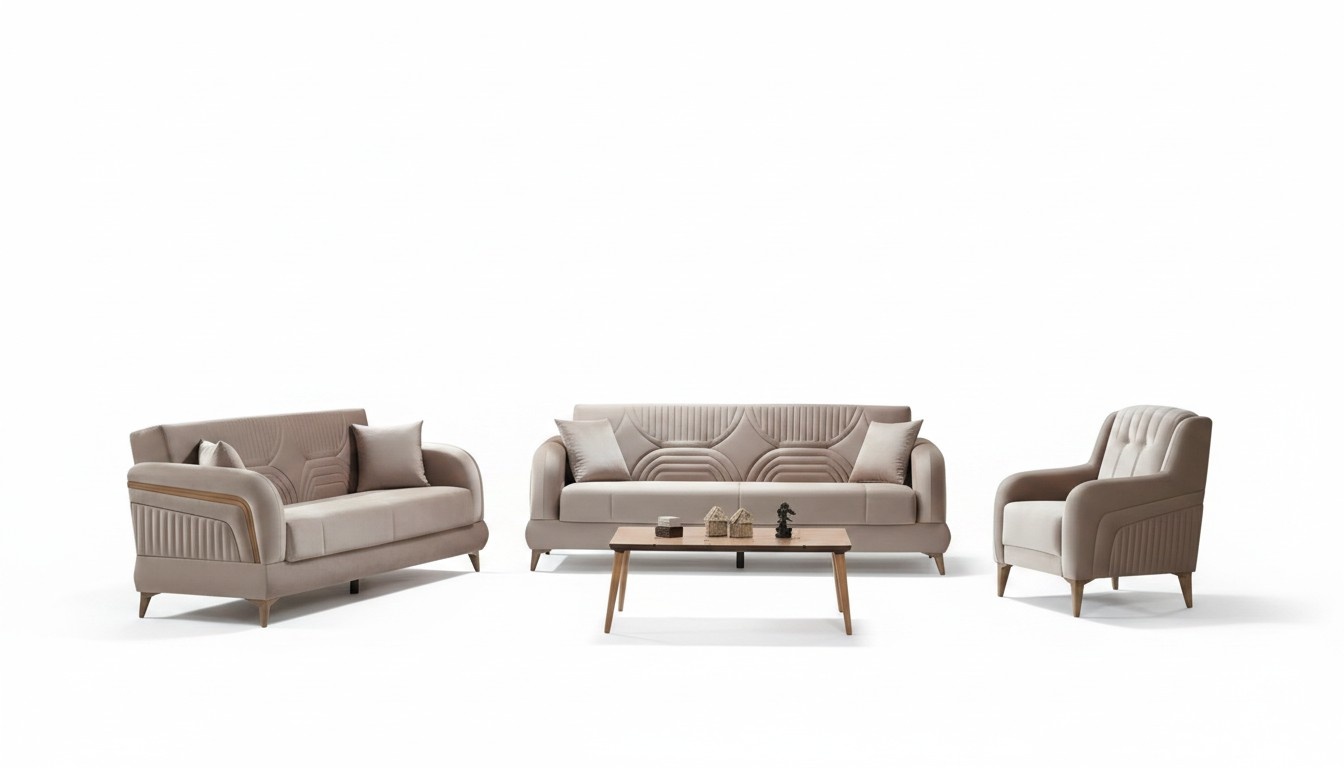 Furniture Living Room Sofa Set 3+3+1 Seater Modern Sofas Complete