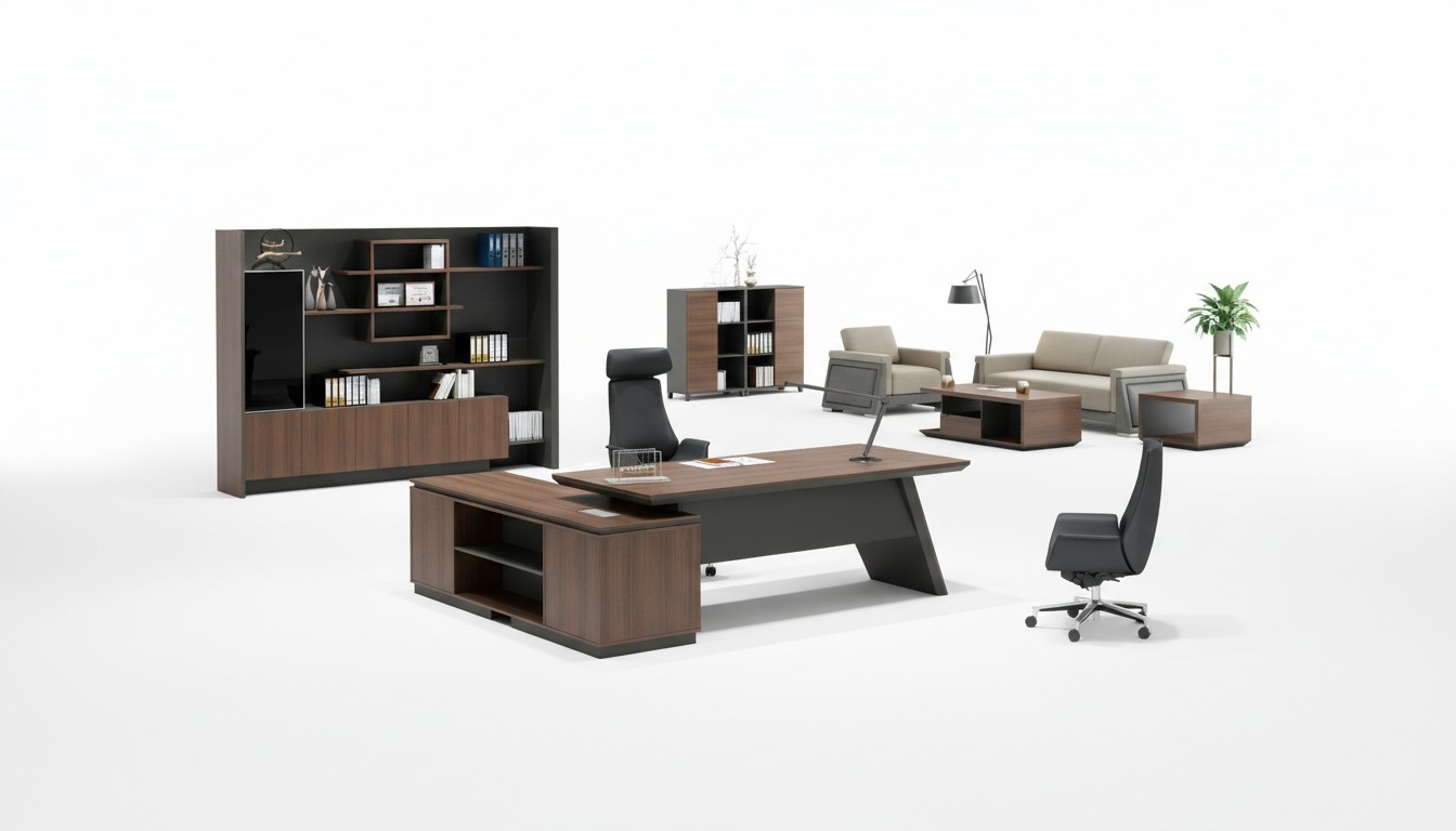 Furniture & Living Desks & Computer Furniture Table + Shelf Cabinet 2-piece set new