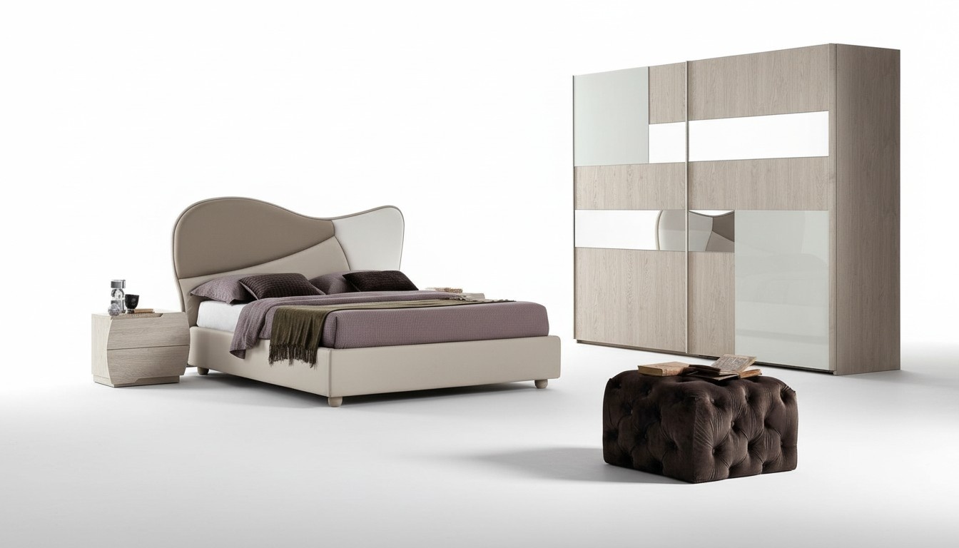 Furniture modern luxury beds new bed textile 2x bedside table 3 piece bedroom set