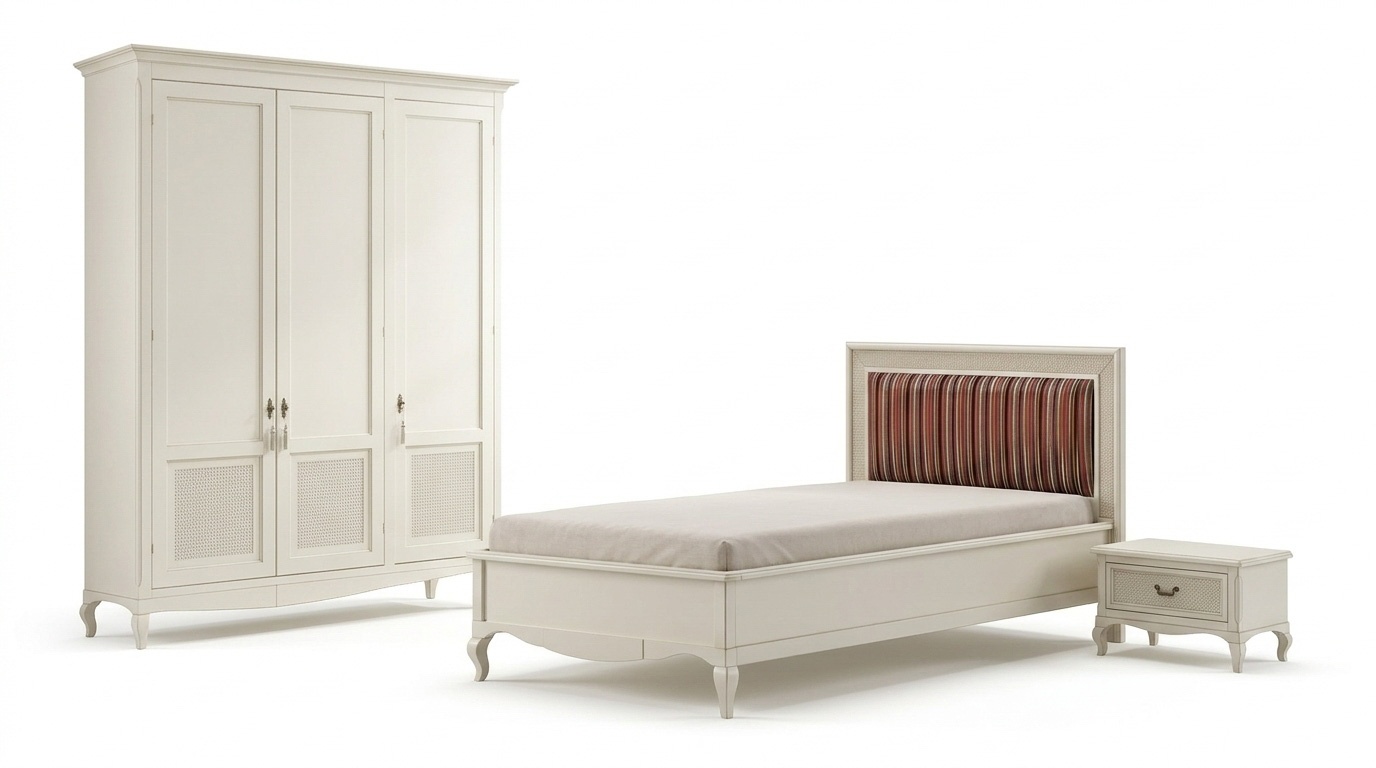 Furniture new bed bedside table 3 piece bedroom set design art deco luxury beds