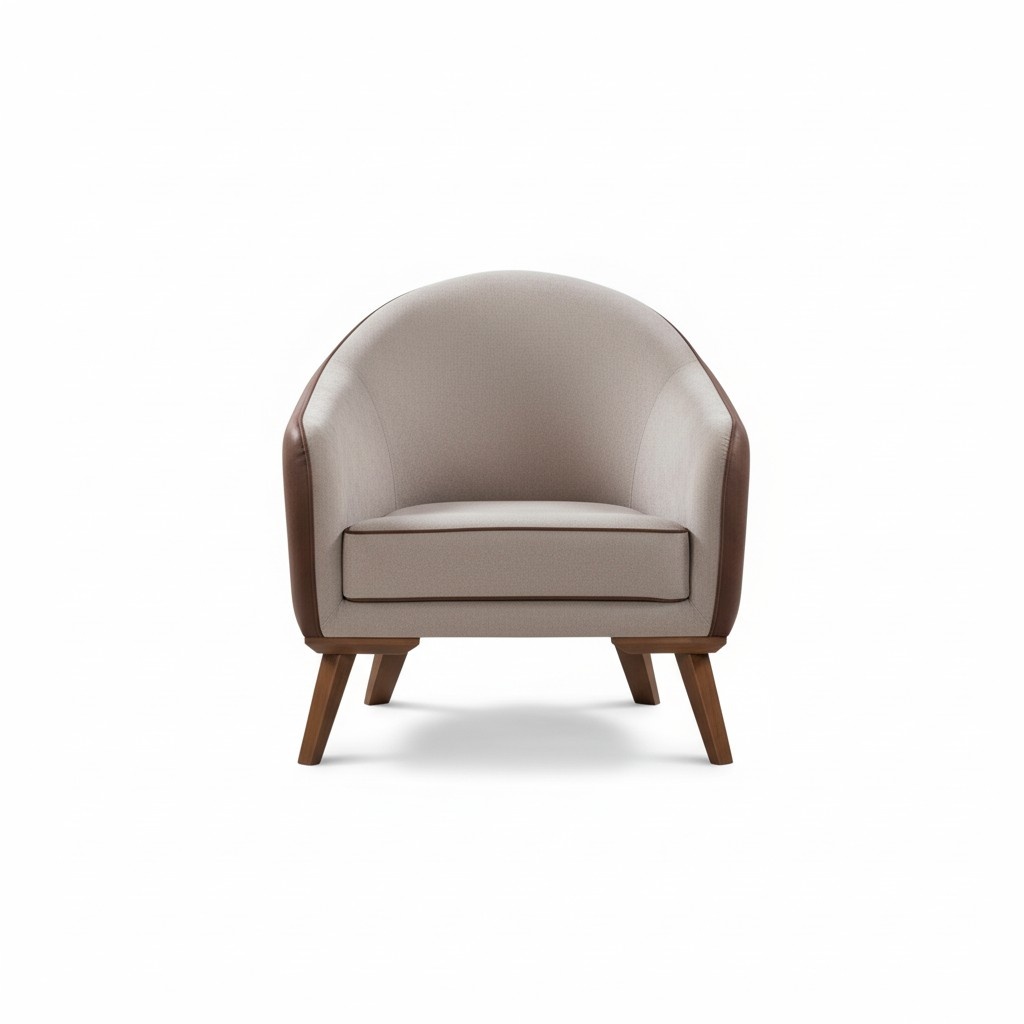 Armchair Single Seater Textile Living Room Lounge Design Colour Grey