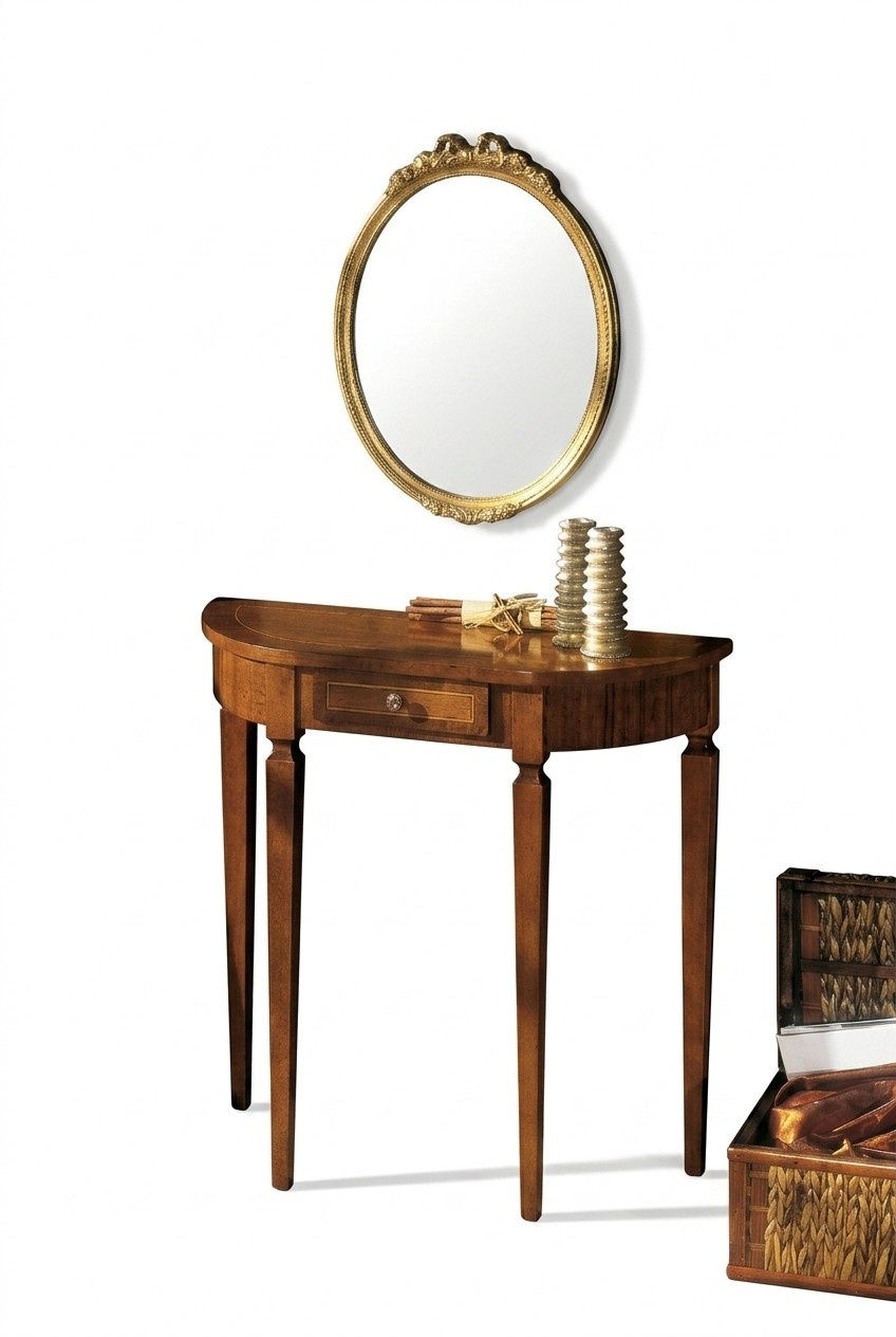 Furniture style Art Déco console table mirror wood Italian tables consoles 2pcs