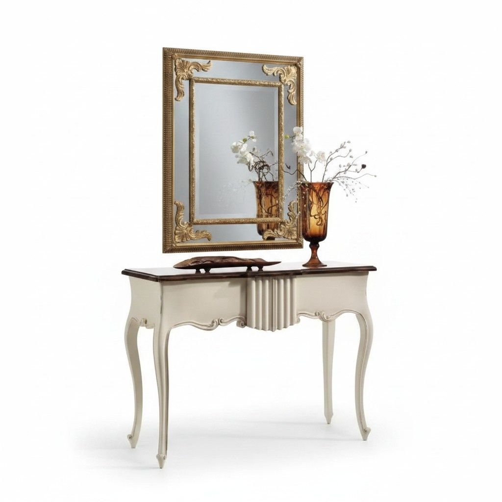 Furniture Style Art Deco Console Table Mirror Italian Consoles 2pcs