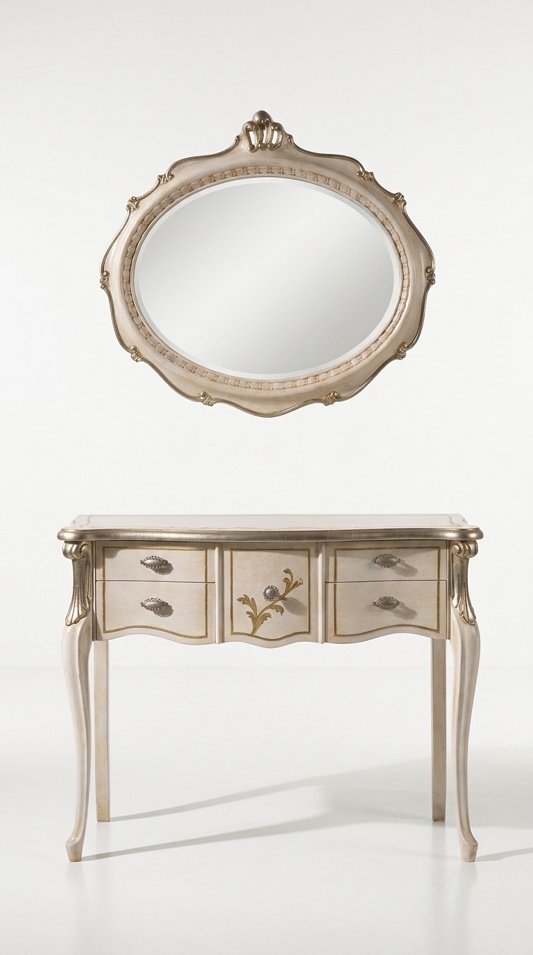 Furniture style baroque console table wall table sideboard classic real wood