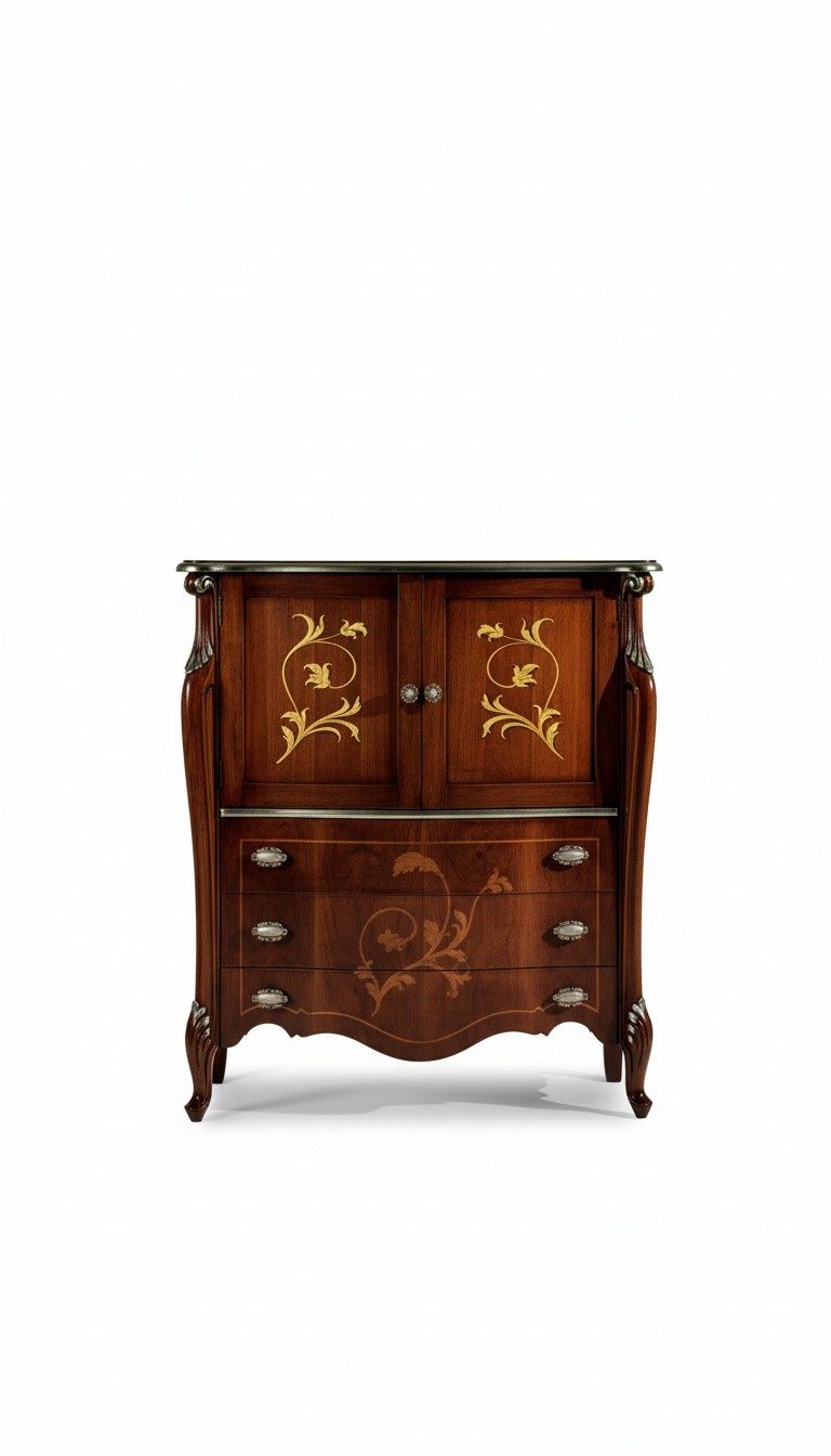 Furniture wood style baroque chic cabinet chest of drawers cabinets designer Italian furniture new